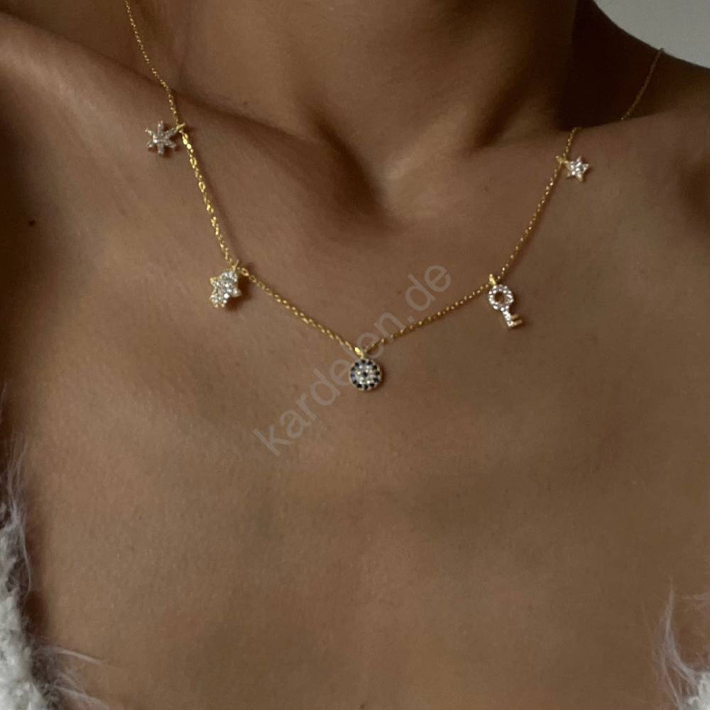 Kardelen Charm Halskette - 925 SILBER Flash Sale
