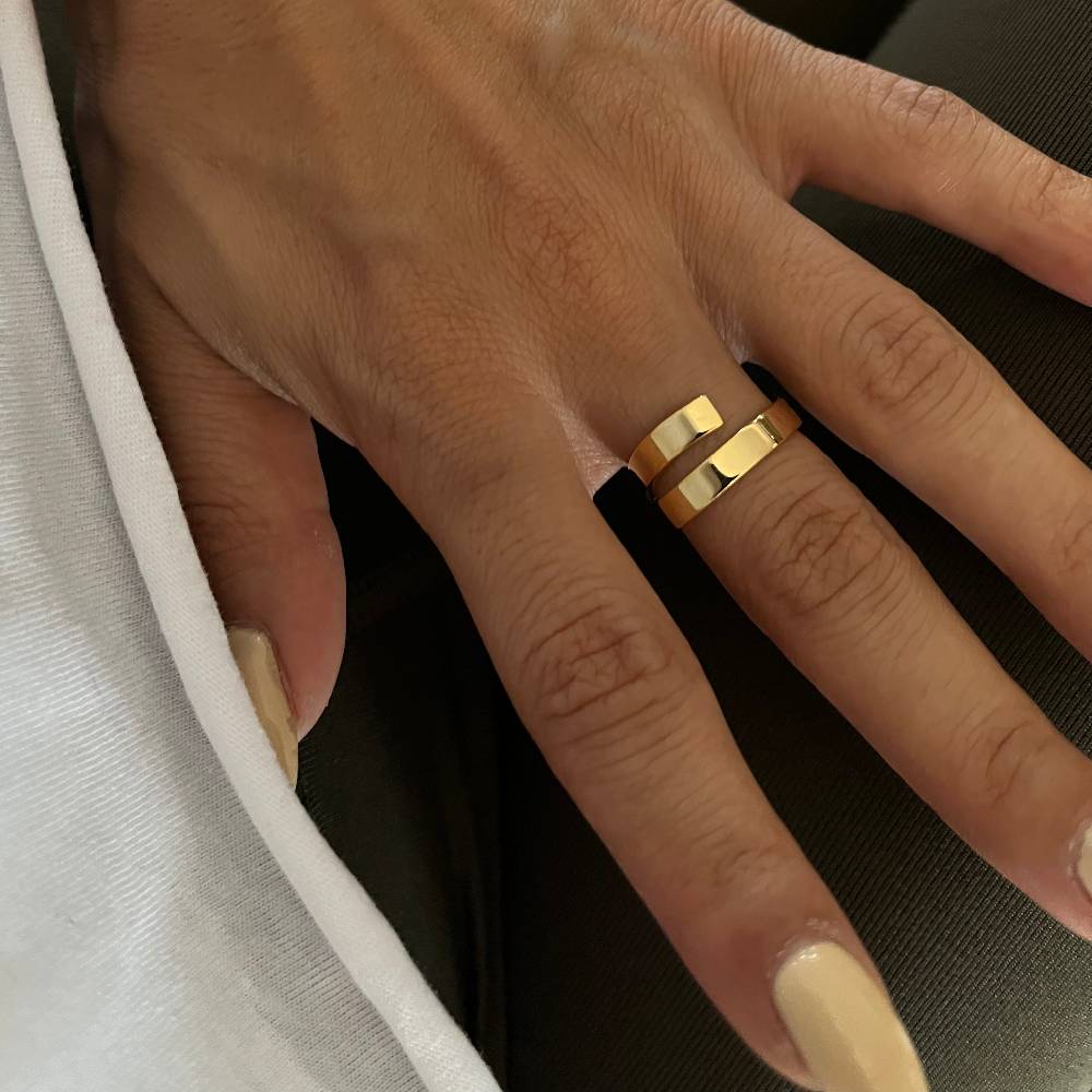 Kardelen 2er Namens Ring - 925 SILBER Exklusivangebot