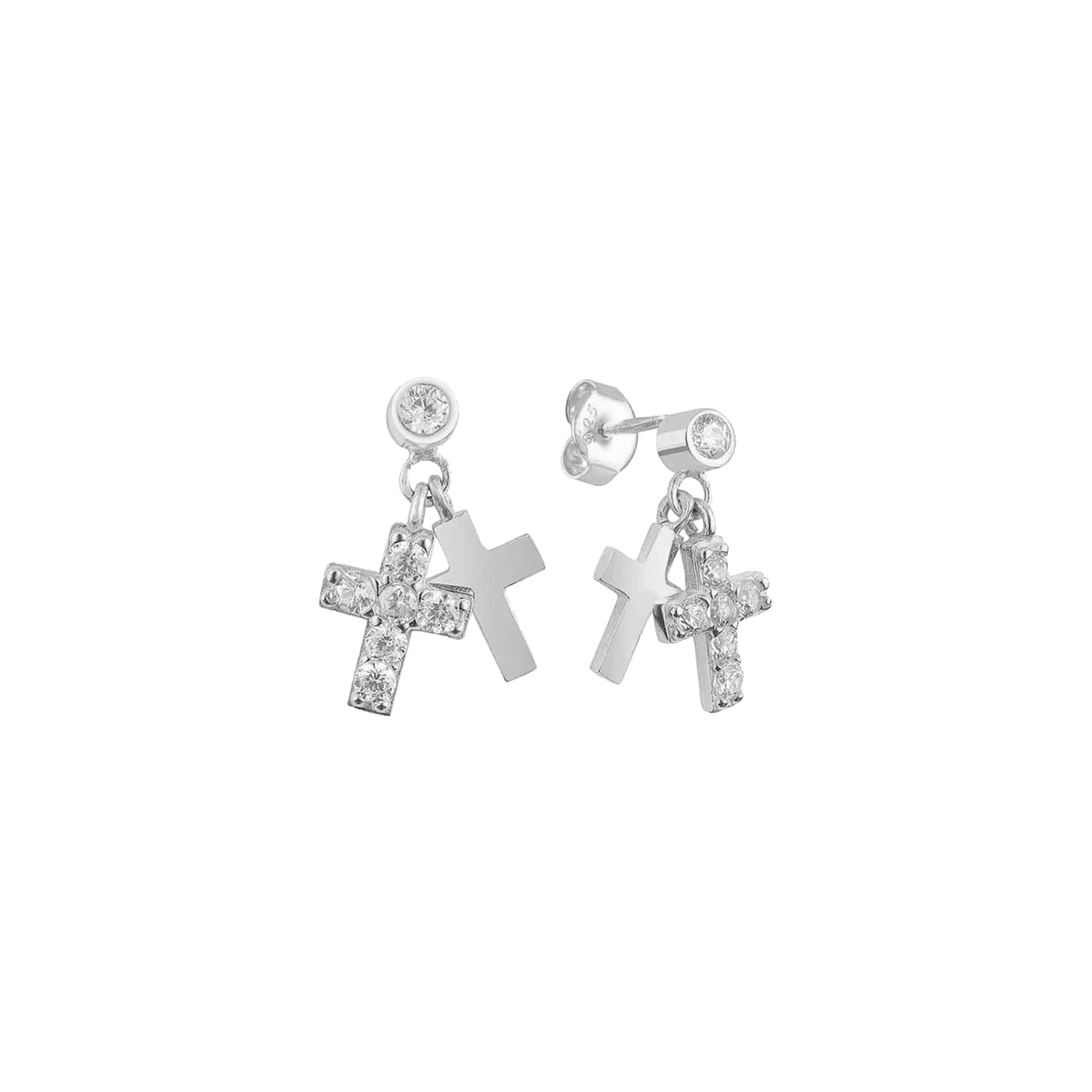 Kardelen Kreuz Zirkonia Model II Ohrring - 925 SILBER Heißer Verkauf