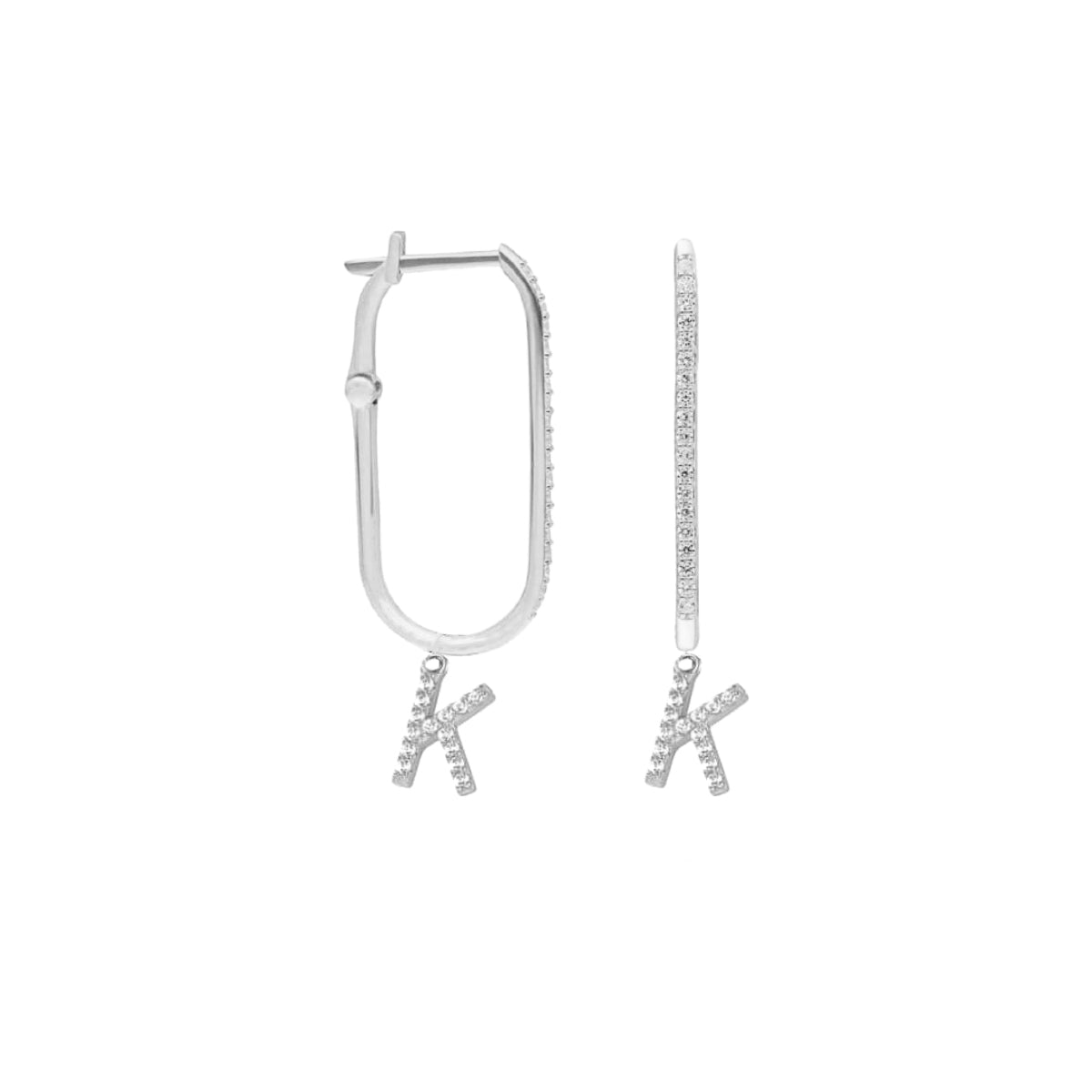 Kardelen Collage zirkonia Buchstaben Ohrring - 925 SILBER Top Angebot