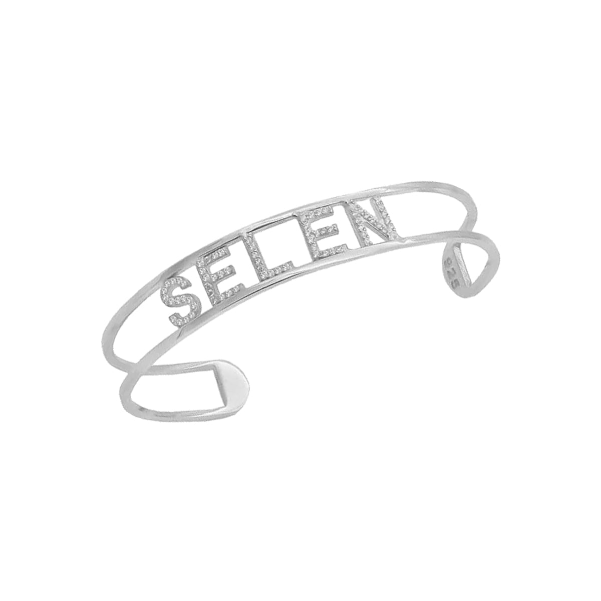 Kardelen Gliederung Design Bangle Zirkonia - 925 SILBER Zeitlich begrenztes Angebot