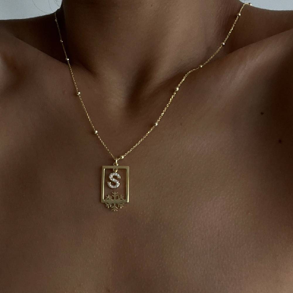 Kardelen Buchstabenkette mit Ball Chain - 925 SILBER Bestseller