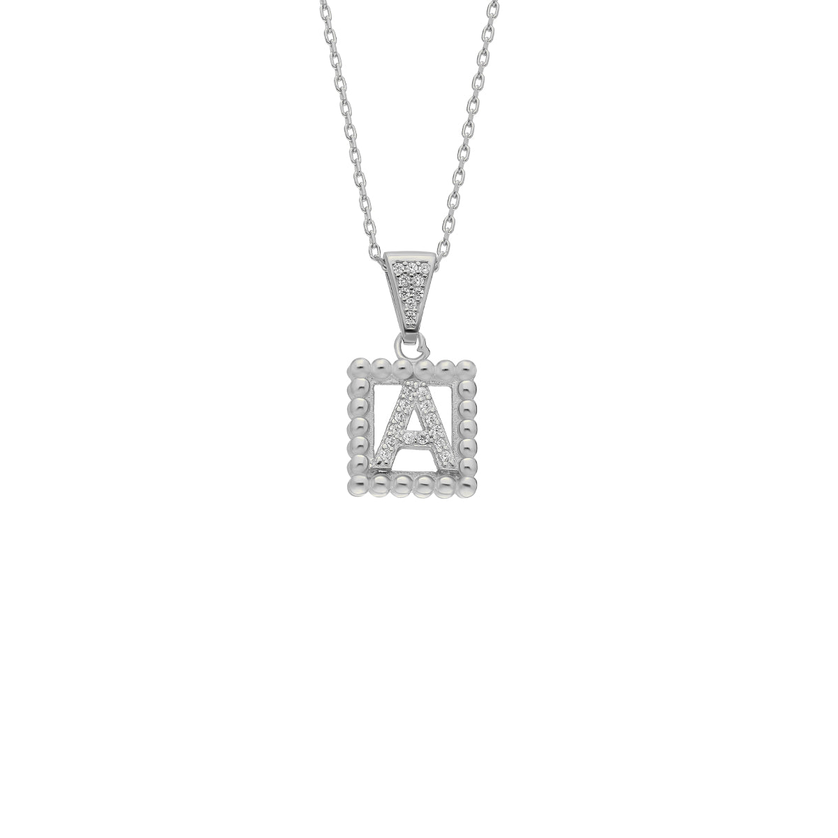 Kardelen Buchstaben Kette mit Zirkonia - 925 SILBER Kauf eins, bekomm eins gratis