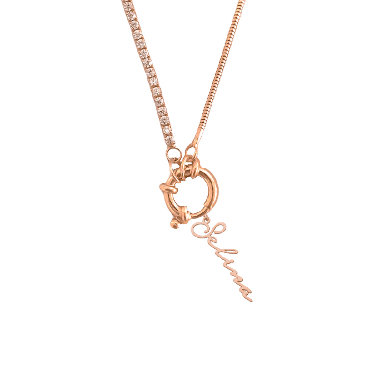 Kardelen Chain Design Italia Iced Signatur Namenskette - 925 SILBER Sonderangebote