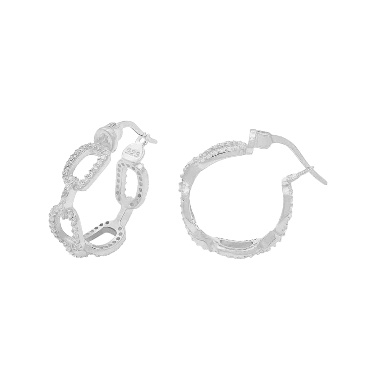 Kardelen Madrid Chain Design Zirkonia Ohrring - 925 SILBER Bis zu 50% Rabatt