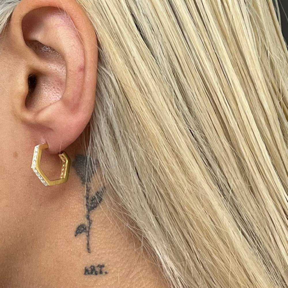 Kardelen Fünfeckige Ohrring mit Zirkonia - 925 SILBER Bis zu 55% Rabatt