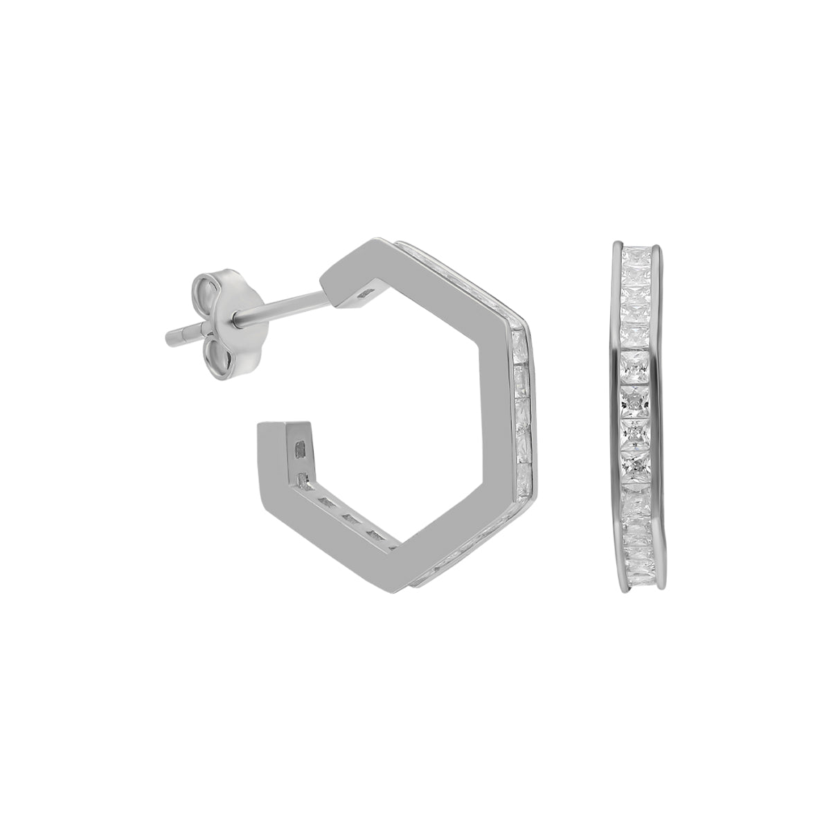 Kardelen Fünfeckige Ohrring mit Zirkonia - 925 SILBER Bis zu 55% Rabatt