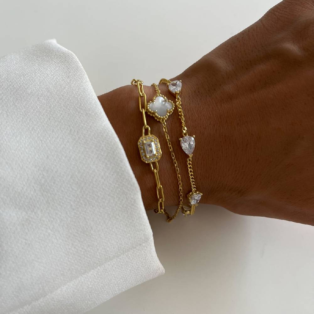 Kardelen Baguette Armkette - 925 SILBER Rabatte dieses Monats