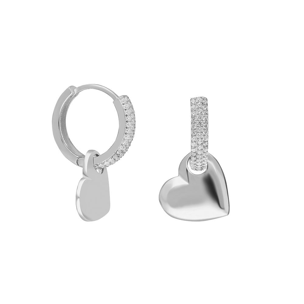 Kardelen Big Herz Zirkonia Ohrring - 925 SILBER Verkauf