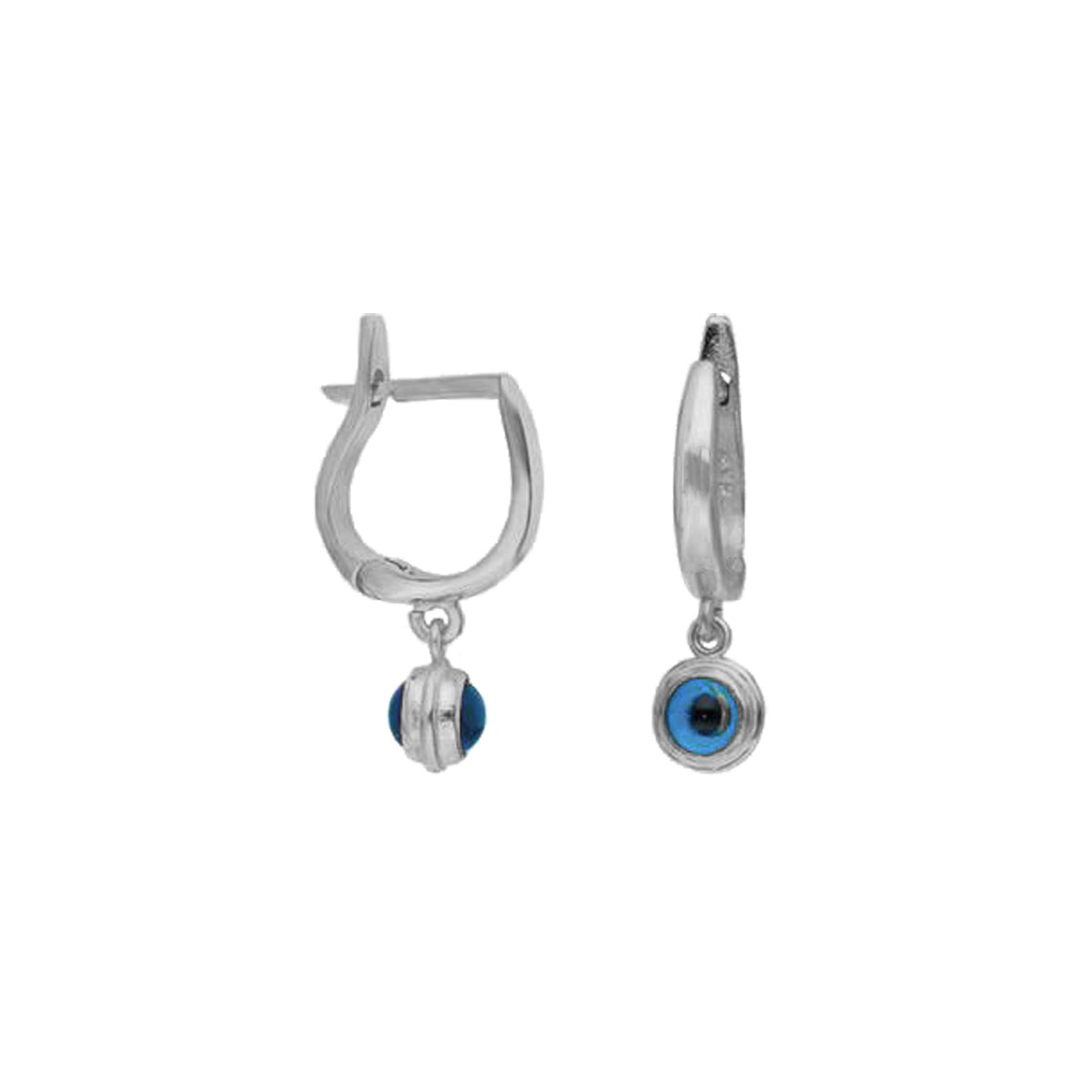 Kardelen Nazar Oval Ohrring - 925 SILBER Kostenloser Versand