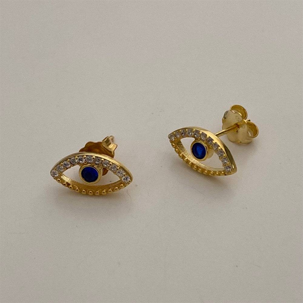 Kardelen Blue Eye stecker Ohrring - 925 SILBER Flash Sale