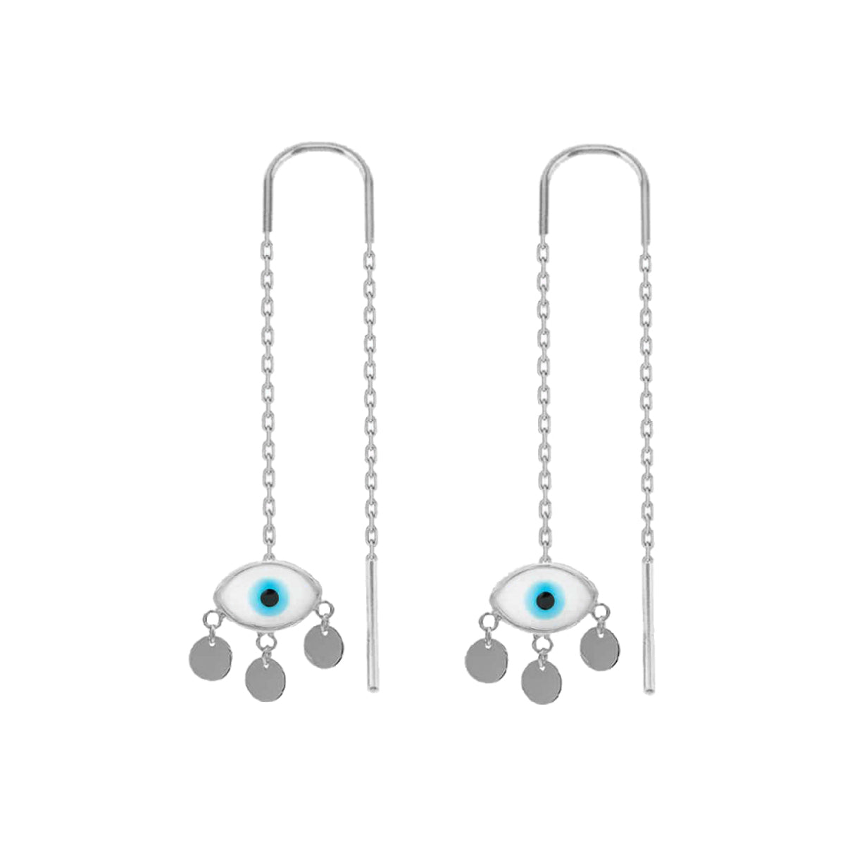 Kardelen Firuze White Eye Ohrring - 925 SILBER Cyber Monday