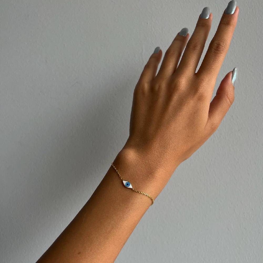 Kardelen COLORFULL MINI EYE ARMKETTE - 925 SILBER Vatertagsangebot
