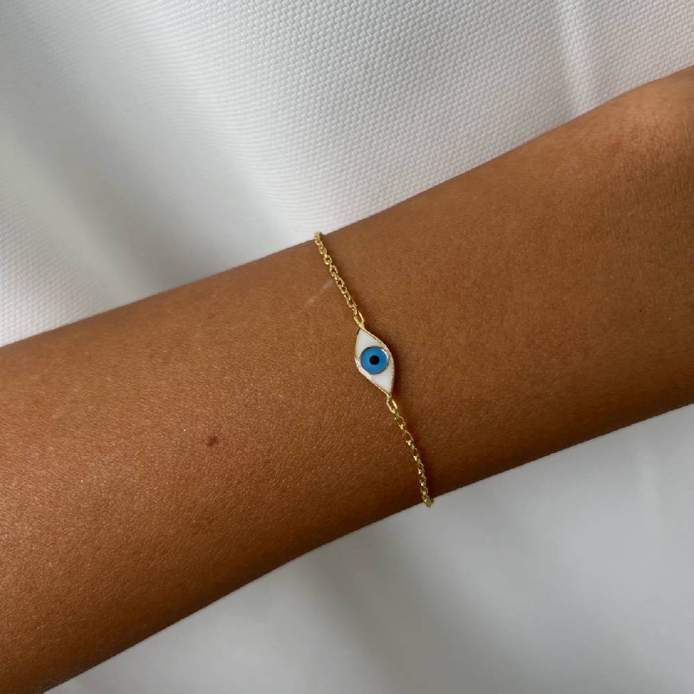 Kardelen COLORFULL MINI EYE ARMKETTE - 925 SILBER Vatertagsangebot