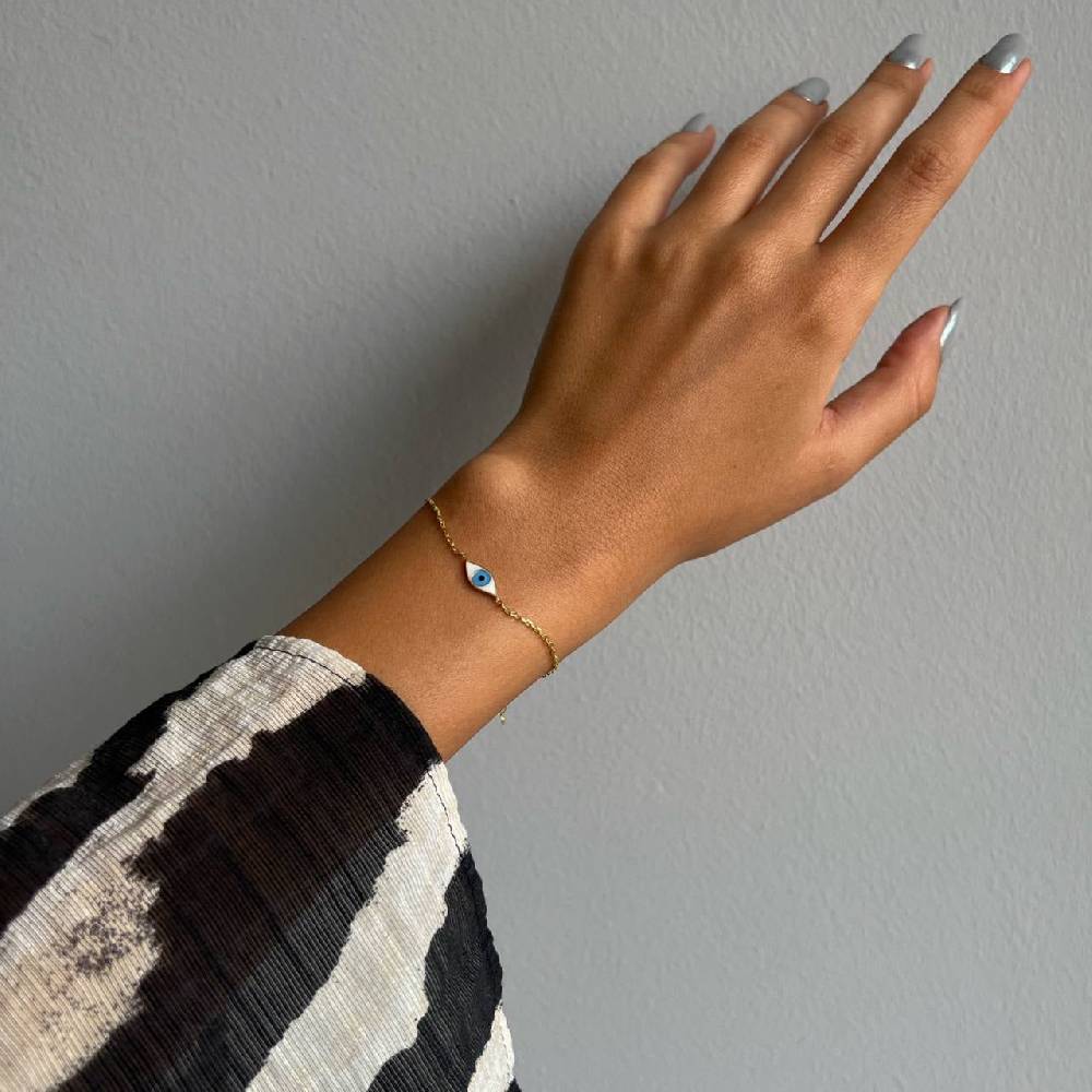 Kardelen COLORFULL MINI EYE ARMKETTE - 925 SILBER Vatertagsangebot