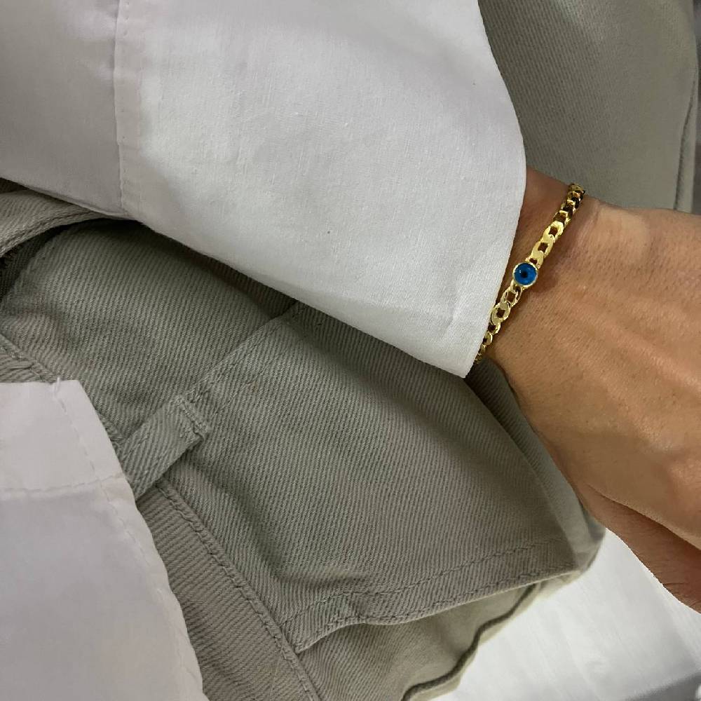 Kardelen Armreifen mit Nazar Model 2 - 925 SILBER Online Outlet