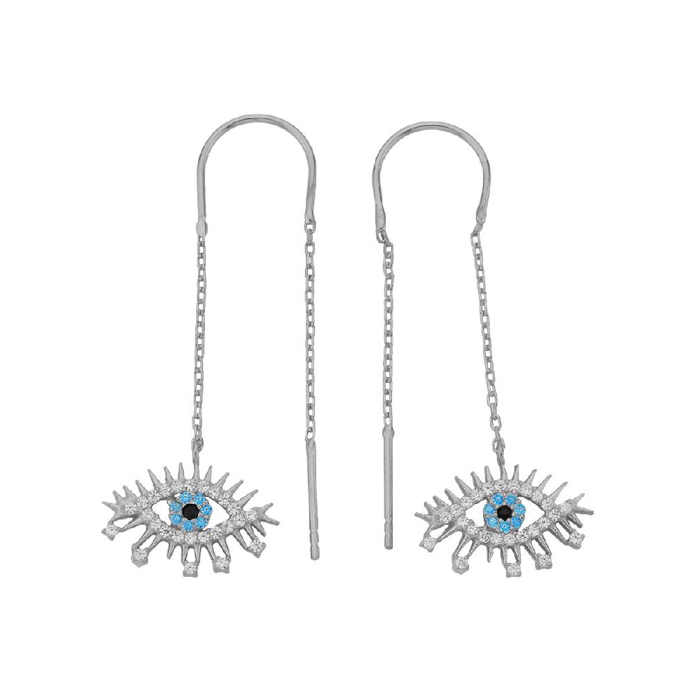 Kardelen Eye Effect Hängend Ohrring - 925 SILBER Blitzangebot