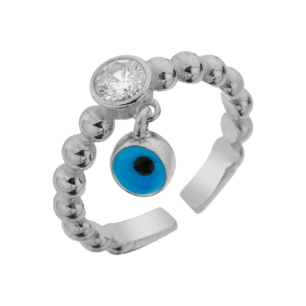 Kardelen Nazar Stone Ring - 925 SILBER Kauf eins, bekomm eins gratis
