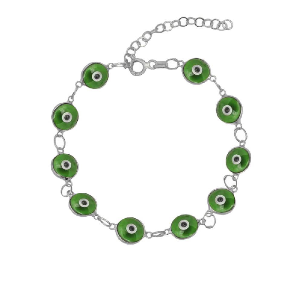 Kardelen Grande Green Nazar Armkette - 925 SILBER Letzter Tag