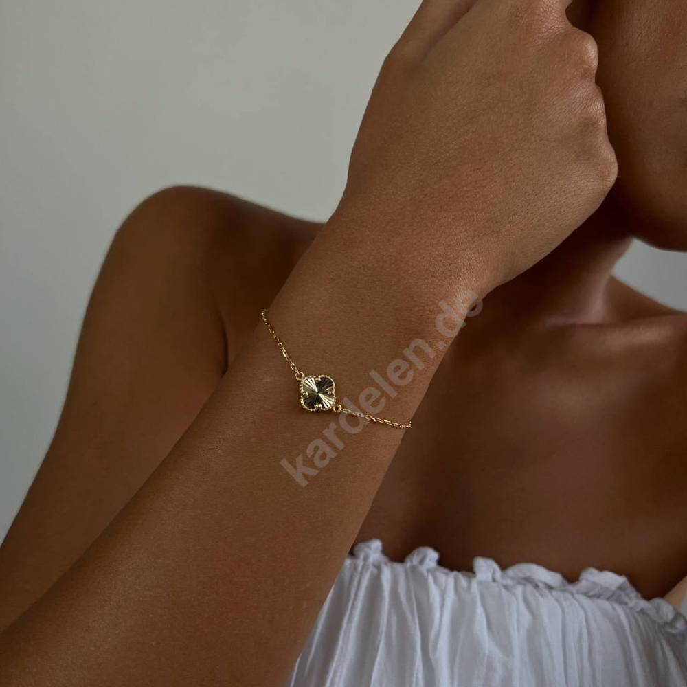 Kardelen 14K GOLD KLEE ARMKETTE II Nur für heute