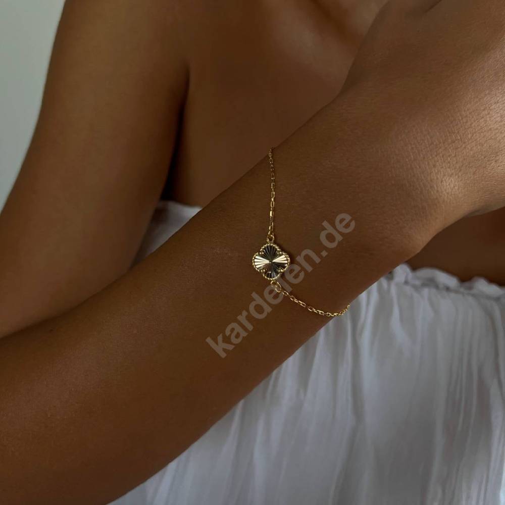 Kardelen 14K GOLD KLEE ARMKETTE II Nur für heute