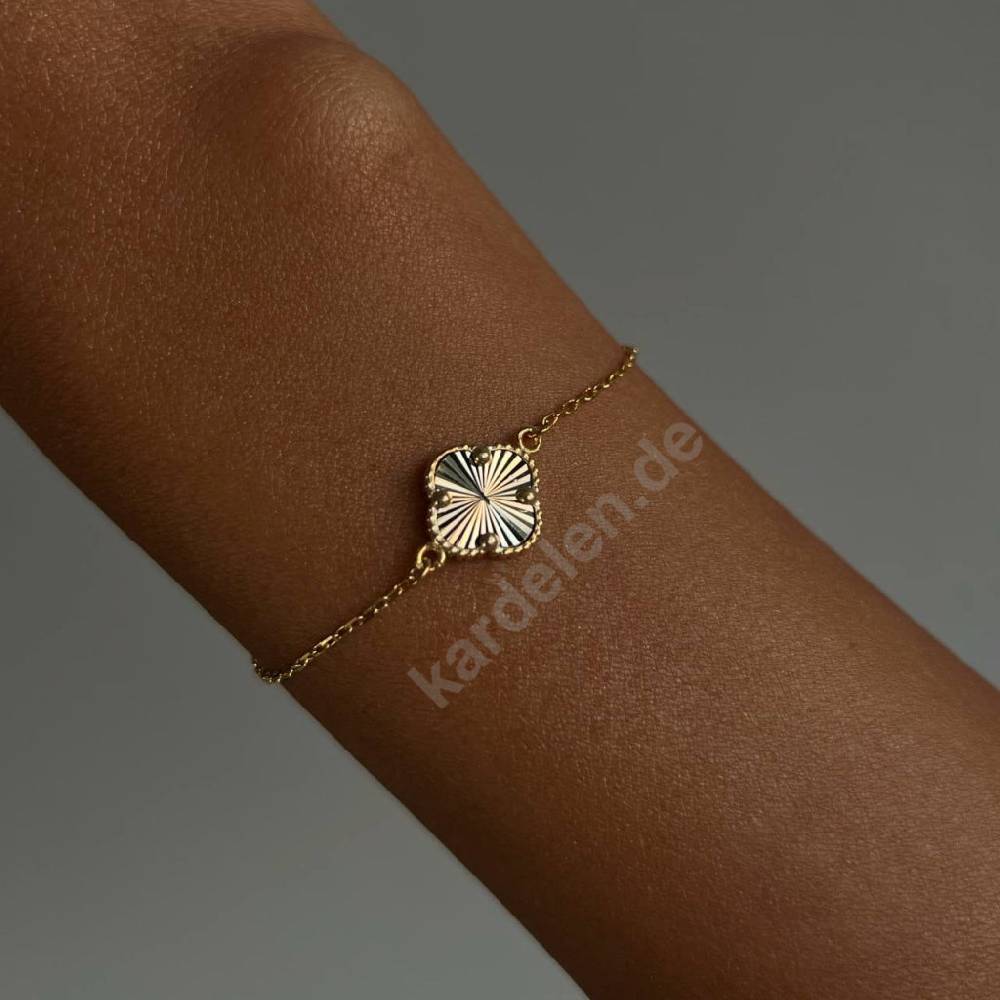 Kardelen 14K GOLD KLEE ARMKETTE II Nur für heute