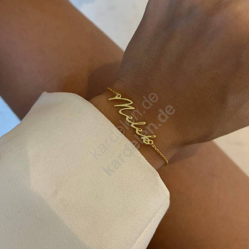 Kardelen 14k Gold Signatur Namens Armkette 50% Rabatt mit kostenlosem Versand