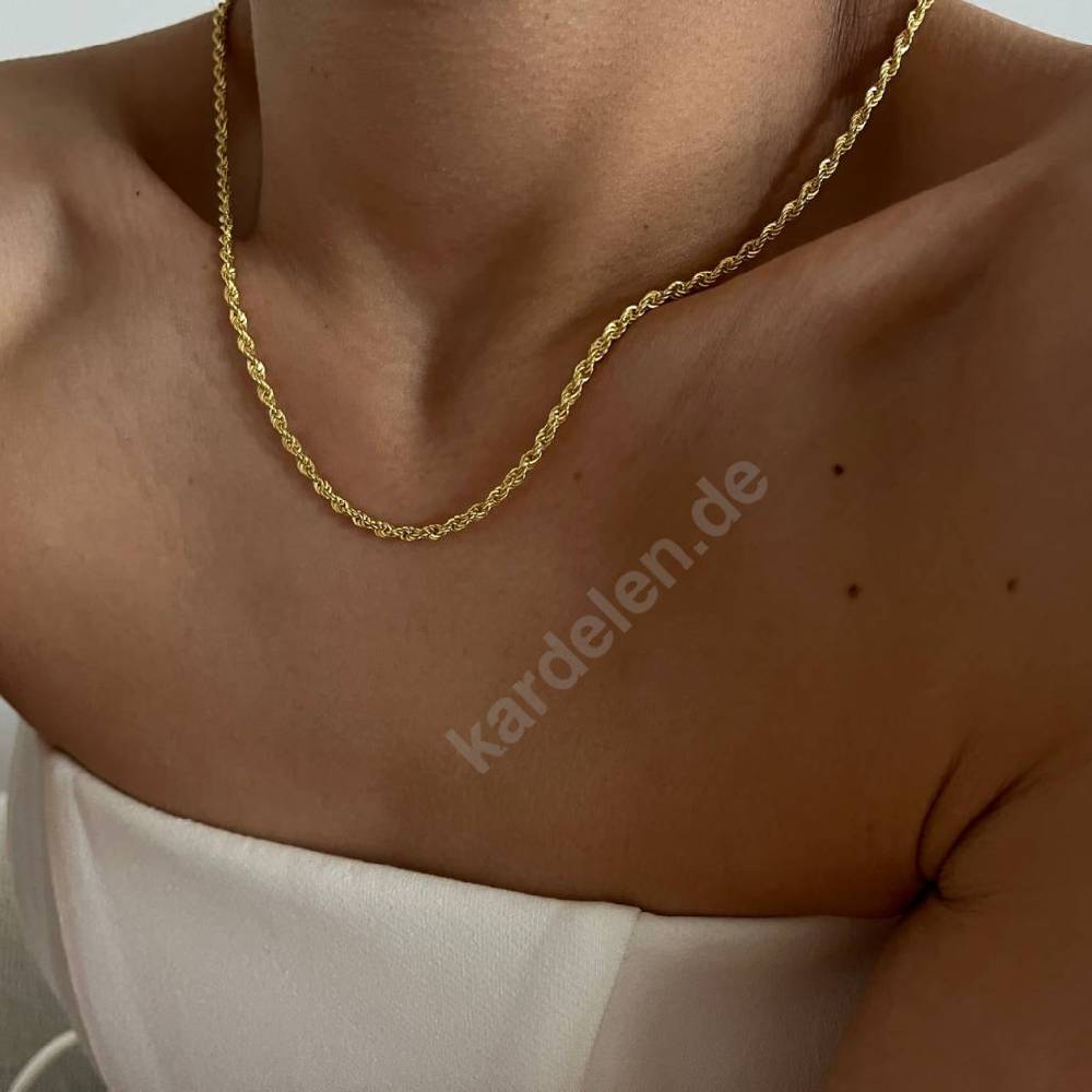 Kardelen 14k Gold Wirbel Halskette Clearance-Verkauf