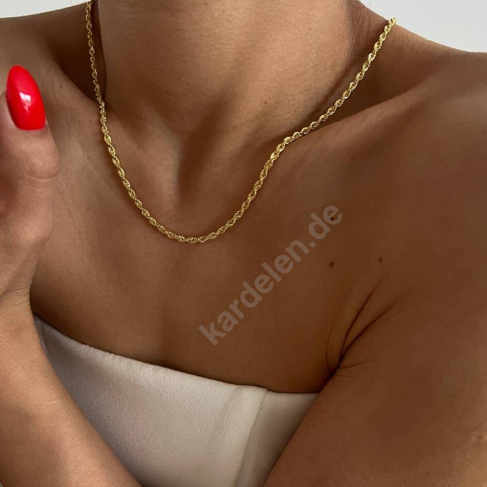 Kardelen 14k Gold Wirbel Halskette Clearance-Verkauf
