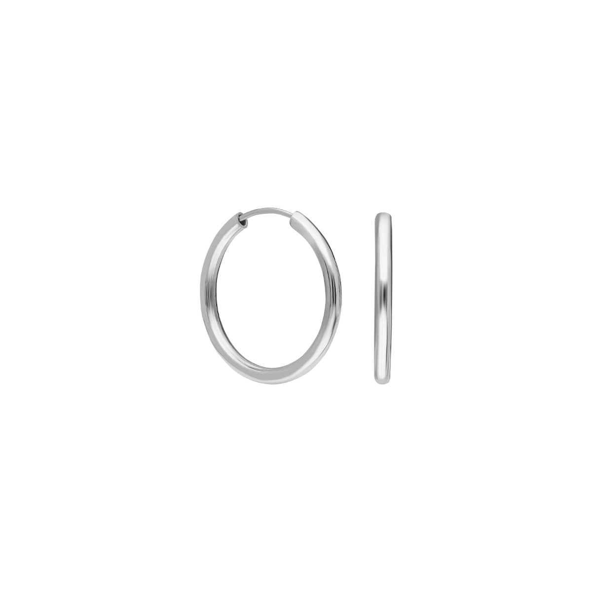 Kardelen 10mm Plain Hoop Earrings im Angebot