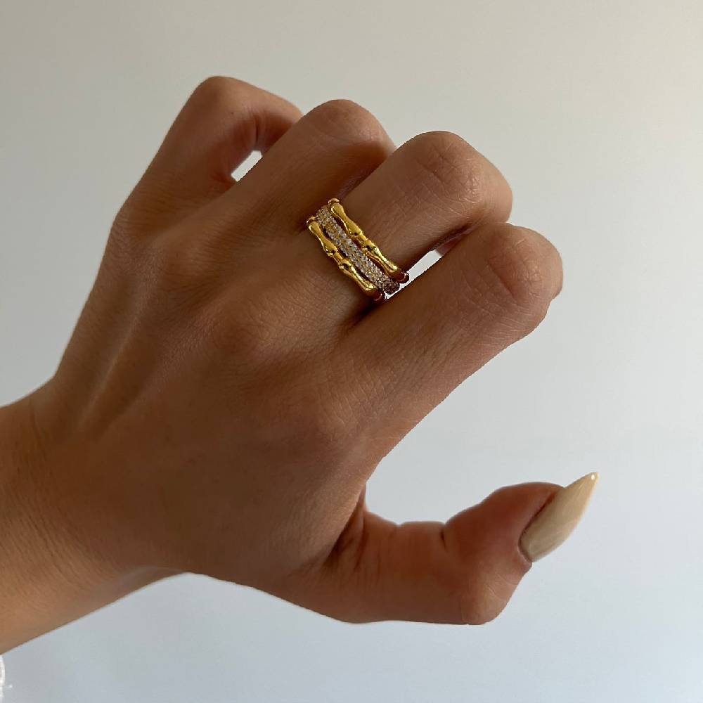 Kardelen Knochig Zirkonia Ring - 925 SILBER Günstig kaufen
