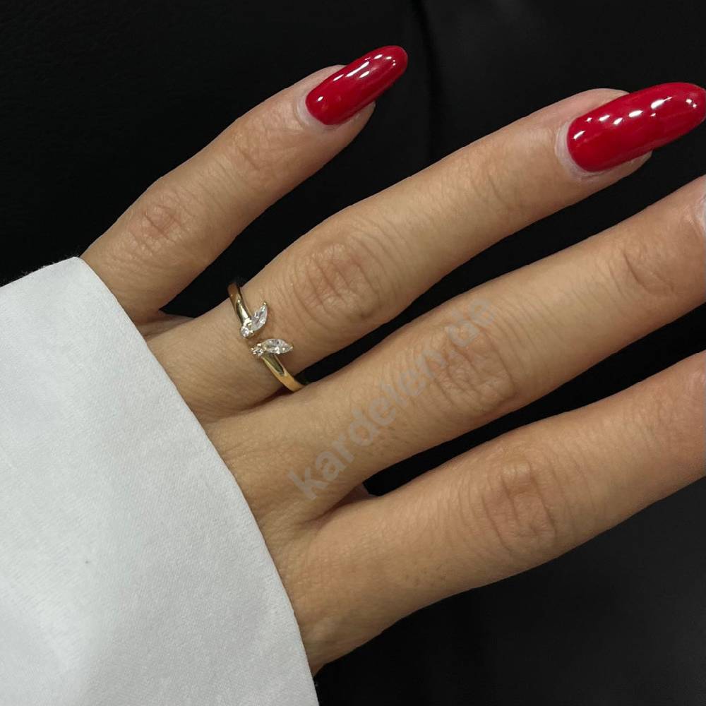 Kardelen 14K Gold Zirkonia Butterfly Ring Bestseller