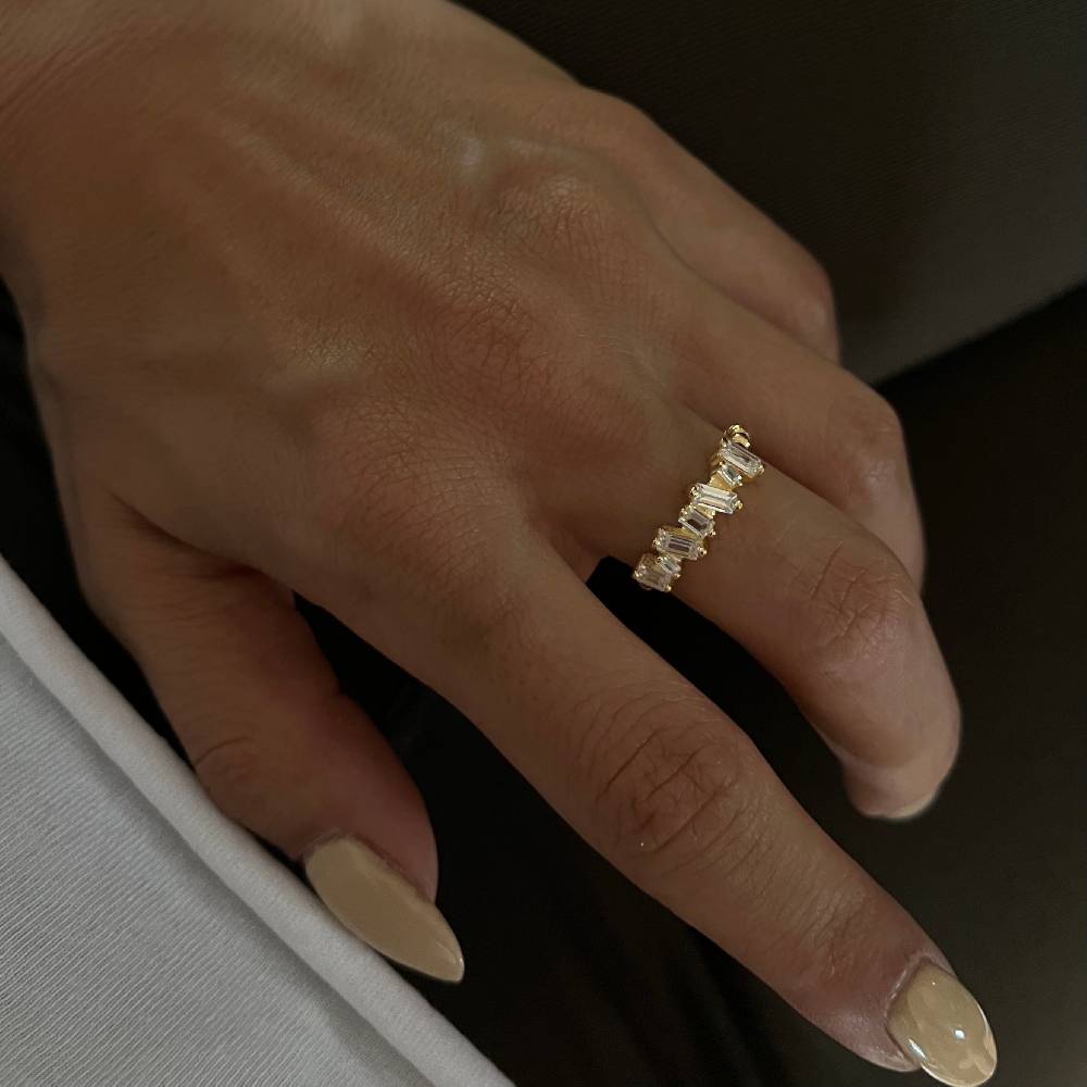 Kardelen BAGUETTE SHIFT RING - 925 SILBER VIP-Rabatte