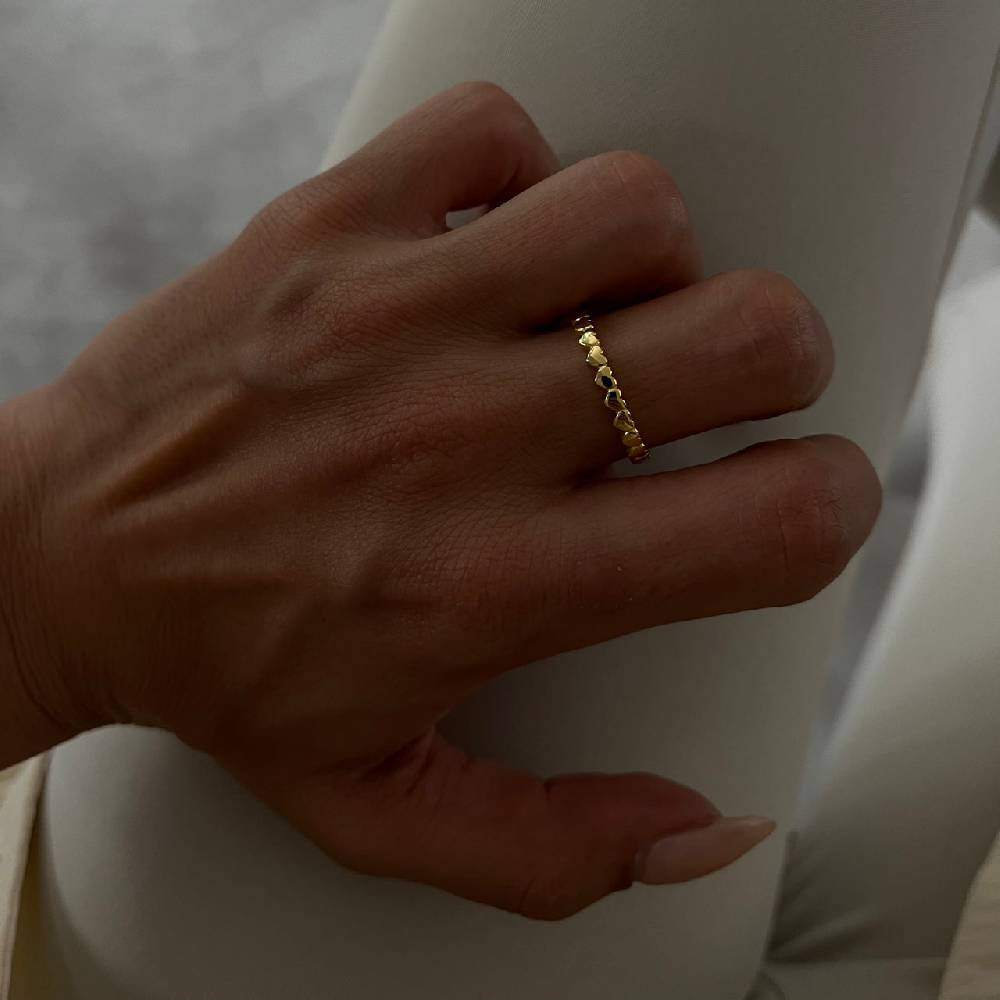 Kardelen Herz Line Ring - 925 SILBER Letzte 3 Tage