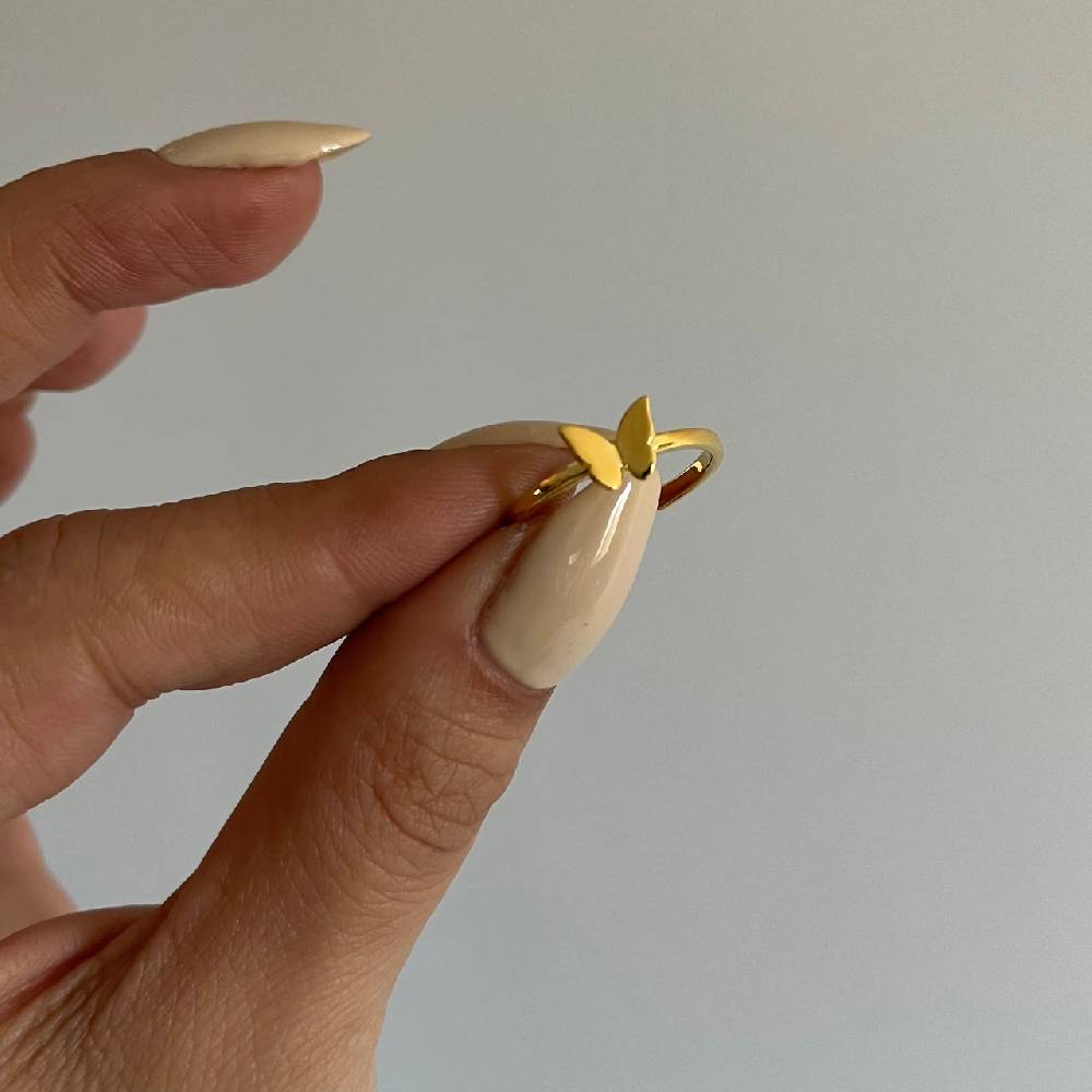 Kardelen Basic Schmetterling Ring - 925 SILBER Begrenzt auf 3 Tage