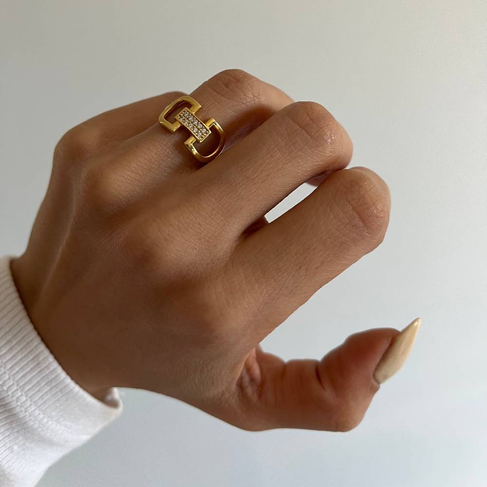 Kardelen Sperren Chain Ring - 925 SILBER Auslauf