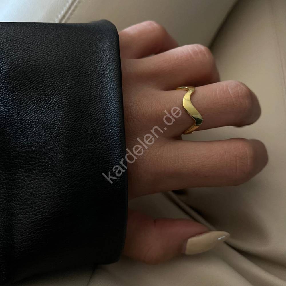 Kardelen Wave Ring - 925 SILBER Angebote