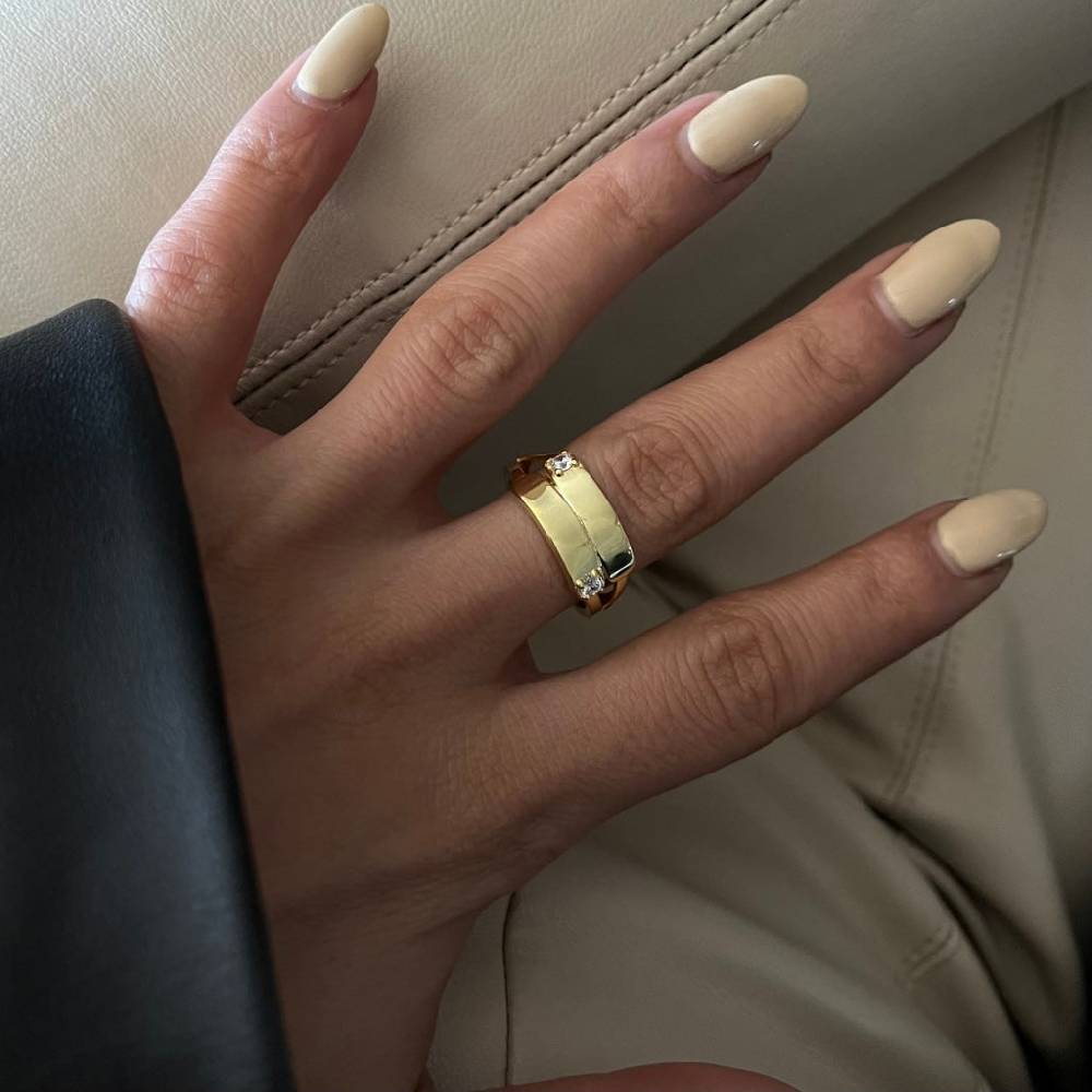 Kardelen Two Zirkonia Ring - 925 SILBER Sonderangebot