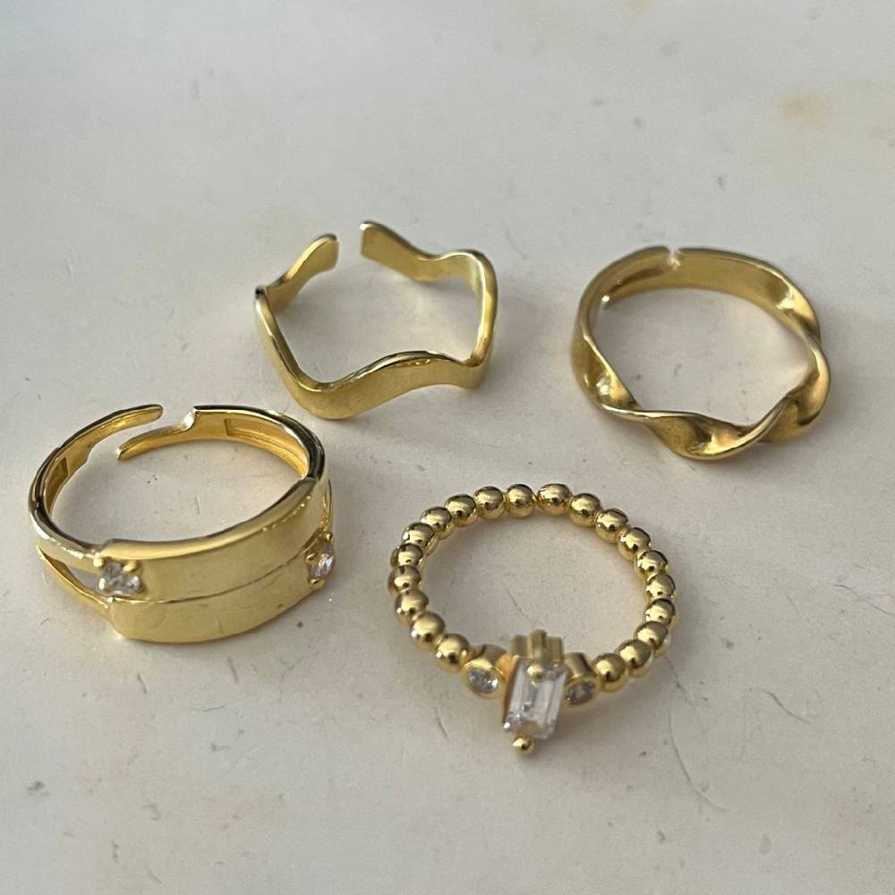 Kardelen Two Zirkonia Ring - 925 SILBER Sonderangebot