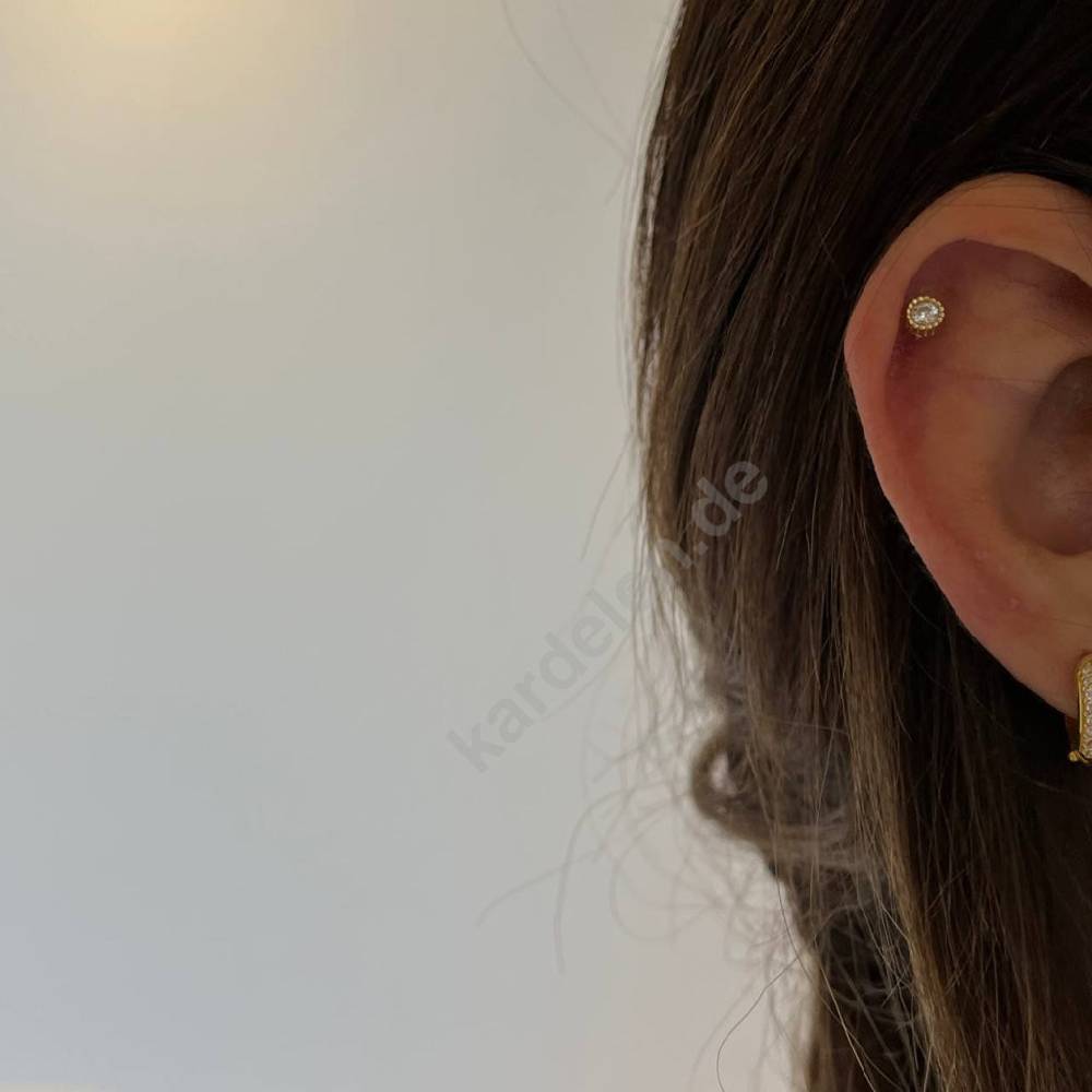 Kardelen Zirkonia Piercing - 925 SILBER Preisnachlass