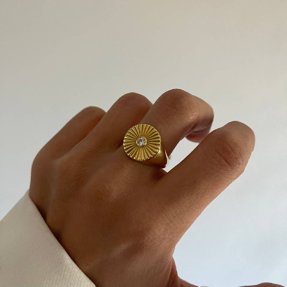Kardelen Daisy Solitaire Ring - 925 SILBER Cyber Monday
