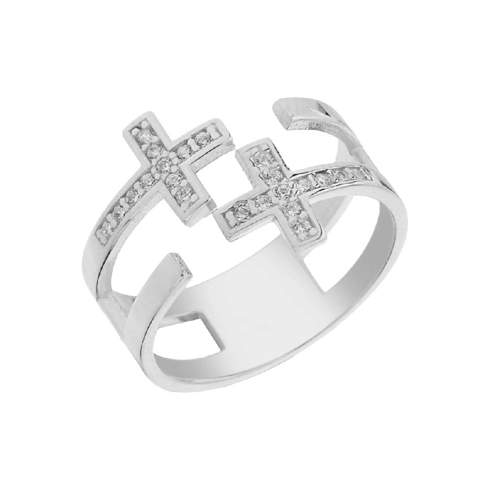 Kardelen Kreuz Ring - 925 SILBER Weihnachtsangebot
