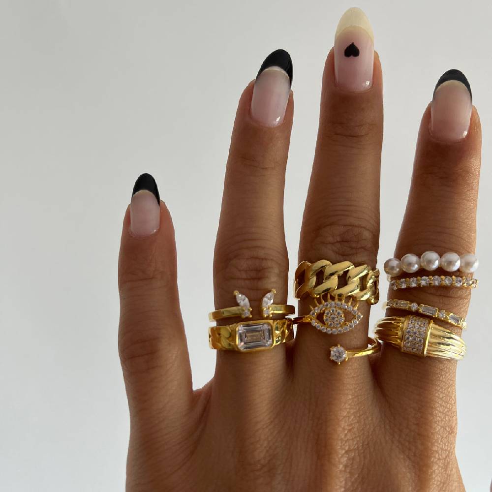 Kardelen Zirkonia Rund Ring - 925 SILBER Vatertagsangebot