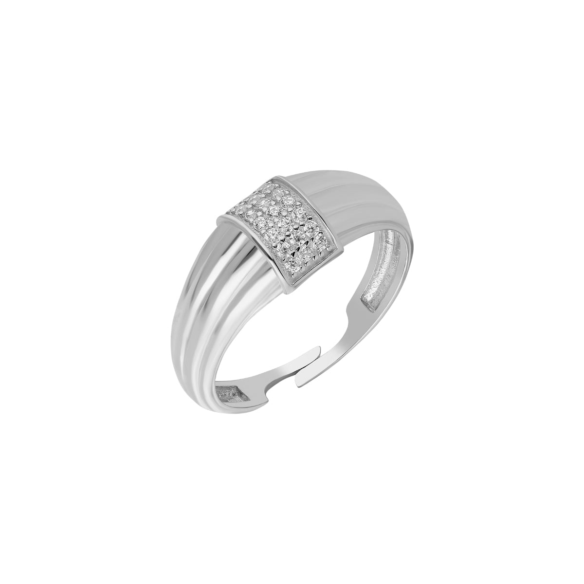 Kardelen Zirkonia Rund Ring - 925 SILBER Vatertagsangebot