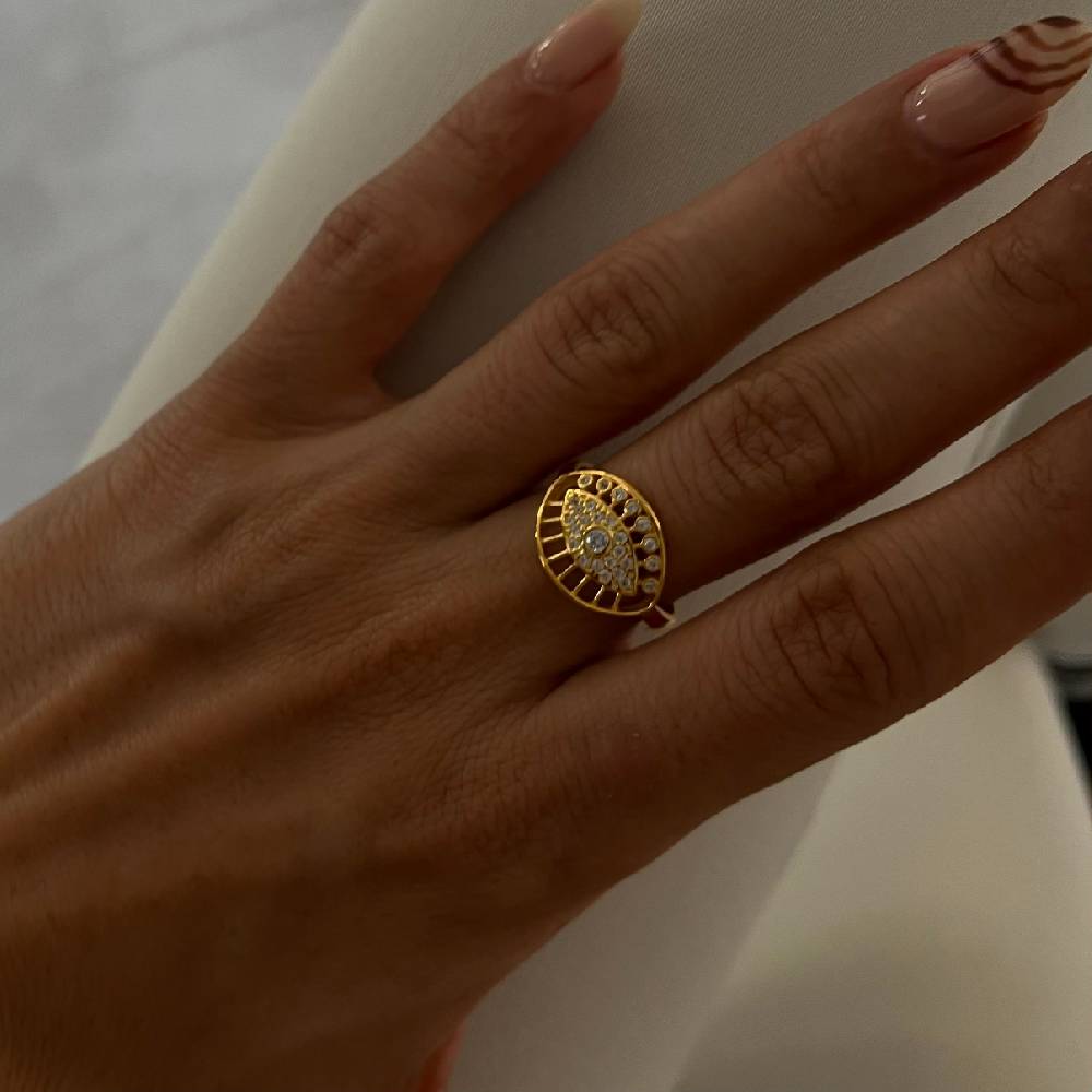 Kardelen Big Zirkonia Augen Ring - 925 SILBER Online Outlet