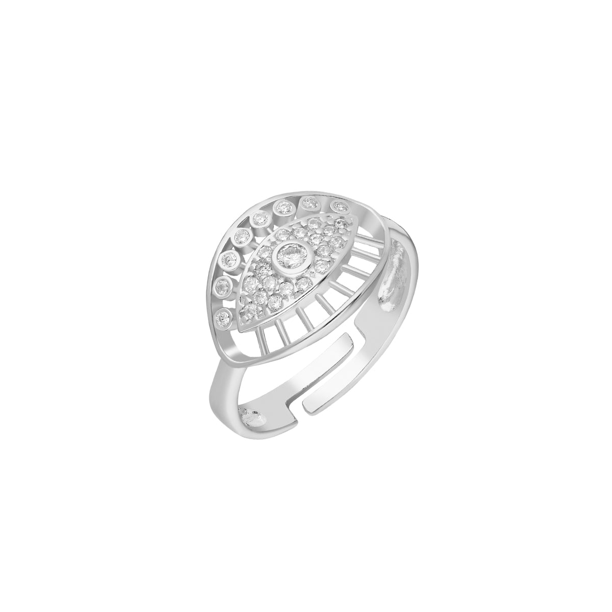 Kardelen Big Zirkonia Augen Ring - 925 SILBER Online Outlet
