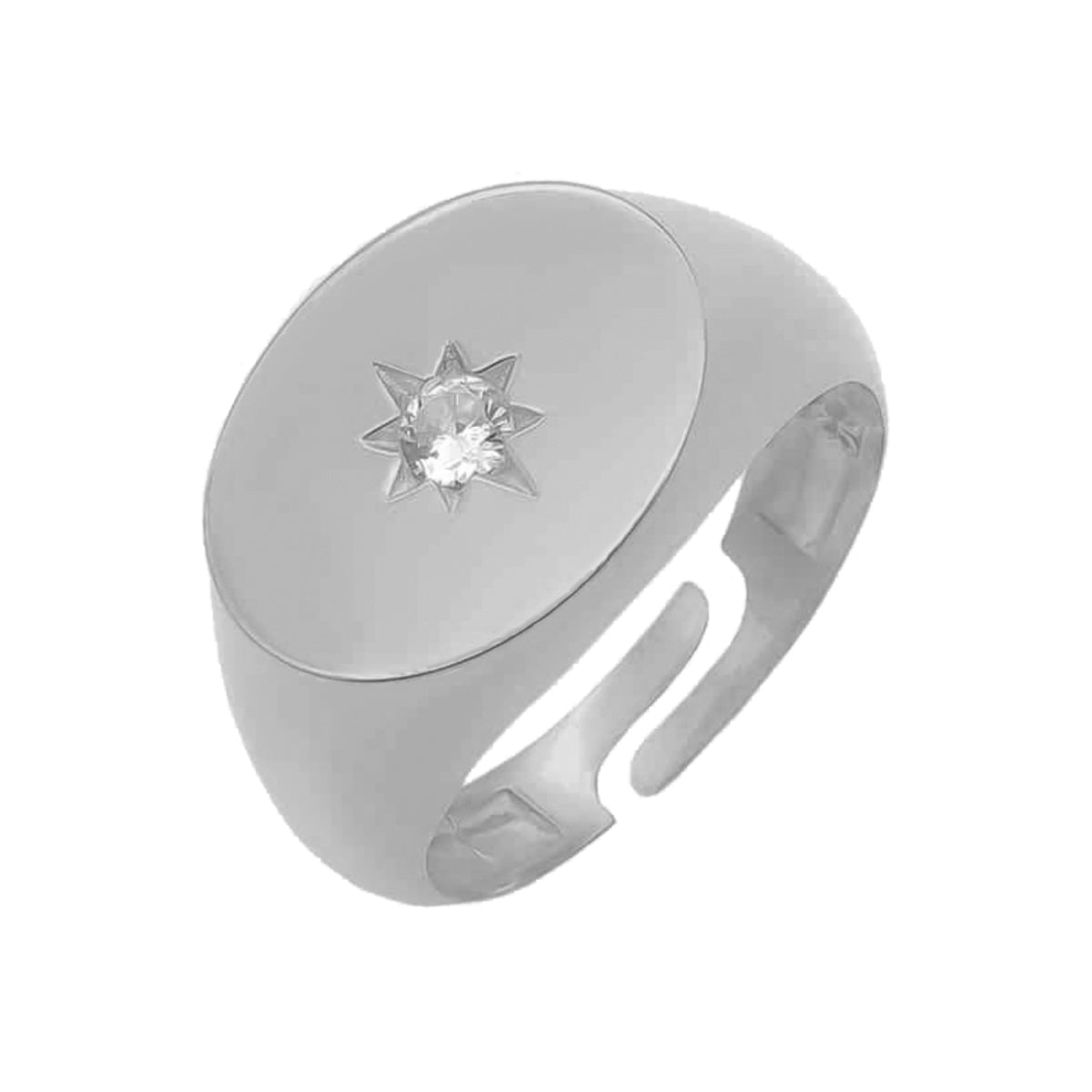 Kardelen Pole Star Solitaire Ring - 925 SILBER Tägliche Deals