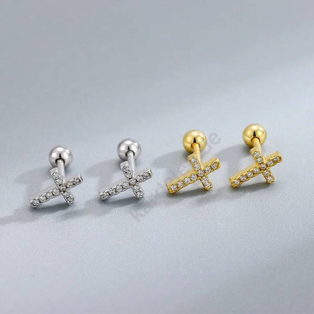 Kardelen KREUZ PIERCING ZIRKONIA Letzte 2 Tage