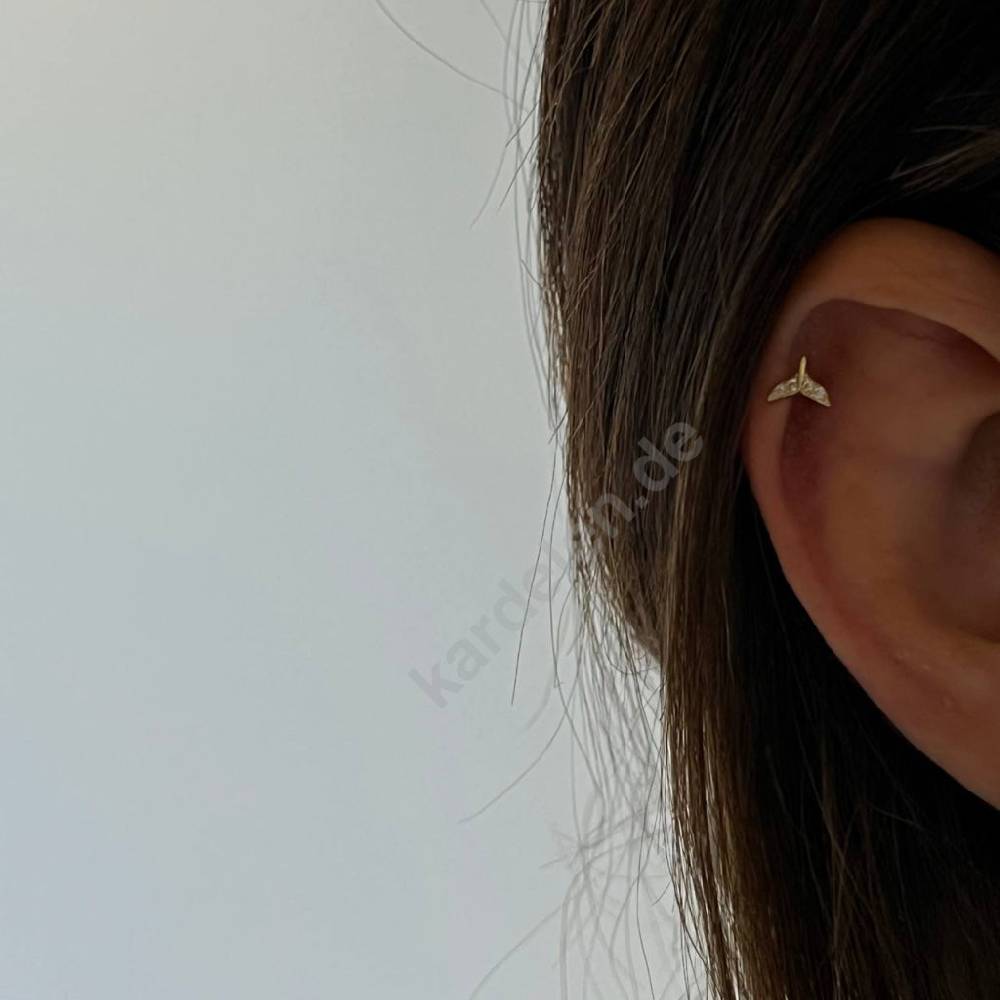 Kardelen Fish Tail Piercing - 925 SILBER Nur für heute
