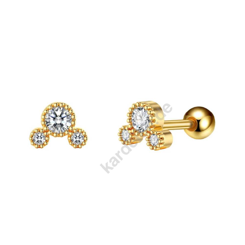 Kardelen Zirkonia Points Piercing - 925 SILBER Vierteljährliche Förderung